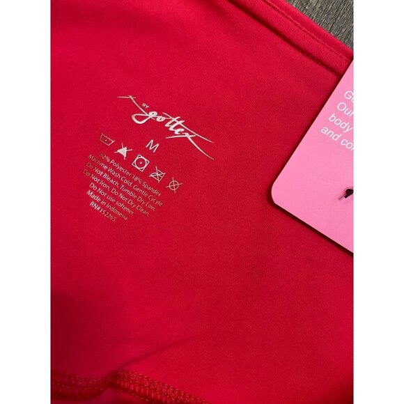 X by Gottex Peach Skin High RIse Capri Slimming Leggings Red Size M - Picture 6 of 9